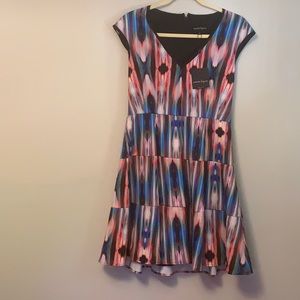 Nanette Lepore Mini Dress in Multicolor with Elegant Design